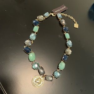 Anne Klein Greek charm and gemstone necklace, NWT